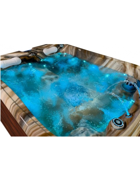 udendørs spa 3 personer udendørsspa spabad udendørs terrasse led bobler lys tilbud massage whirlpool boblebad