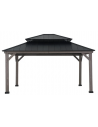 RYSY Pavillon i cedertræ og stål H317 x B451,6 x D393,6 cm - Grå/Antracit