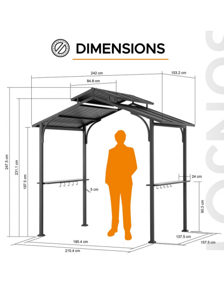grill pergola træ pavillon havepavillon pavillion terrasseoverdækning terrasse overdækning