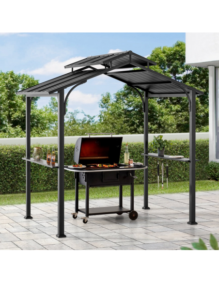 grill pergola træ pavillon havepavillon pavillion terrasseoverdækning terrasse overdækning