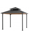 PASU Pavillon i stål H270 x B300 x D300 cm - Trælook/Antracit