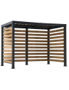 MARO Pavillon i cedertræ og stål H223 x B305 x D183 cm - Natur/Antracit