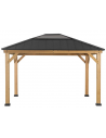 BRURI Pavillon i cedertræ og stål H286,5 x B395,5 x D337,5 cm - Natur/Antracit