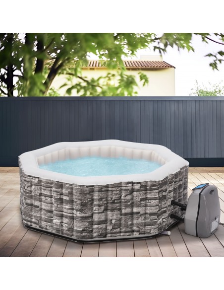 udendørs oppusteligt spa udendørsspa spabad udendørs terrasse tilbud massage whirlpool boblebad