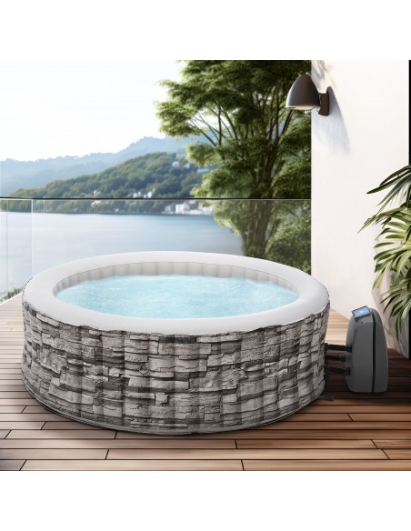 udendørs oppusteligt spa udendørsspa spabad udendørs terrasse tilbud massage whirlpool boblebad