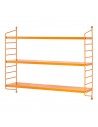 Hylde i stål H50 x B60 x D15 cm - Orange