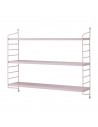 Hylde i stål H50 x B60 x D15 cm - Lilla