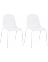 Sæt med 2 x havestole i metal og polycarbonat H85 cm - Hvid