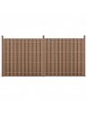 Komplet WPC Havehegn i aluminium og komposit H185 x B376 cm - Brun