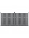 Komplet WPC Havehegn i aluminium og komposit H185 x B376 cm - Grå