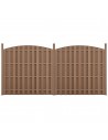 Komplet WPC Havehegn i aluminium og komposit H165 - 185 x B376 cm - Brun
