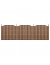 Komplet WPC Havehegn i aluminium og komposit H165 - 185 x B562 cm - Brun