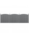 Komplet WPC Havehegn i aluminium og komposit H165 - 185 x B562 cm - Grå
