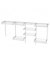 Garderobe hylder i stål H122 x B250 x D35 cm - Hvid