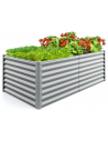 Højbed uden bund i metal H60 x B180 x D95 cm - Grå