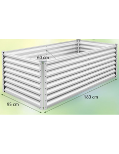 højbed metal grå stål 2