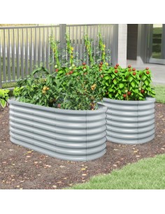 højbed metal grå stål 2