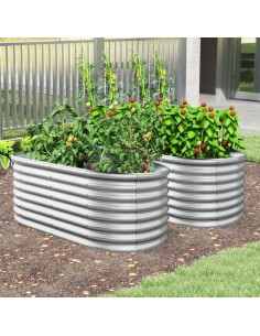 højbed metal grå stål 2