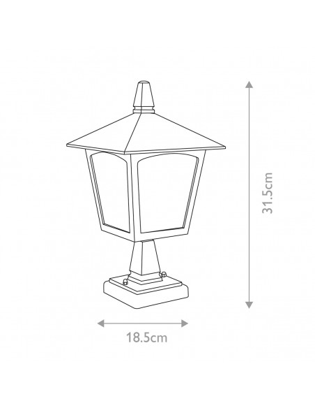 Bedlampe led udendørslamper gammel stil klassiske sokkellamper halvmur