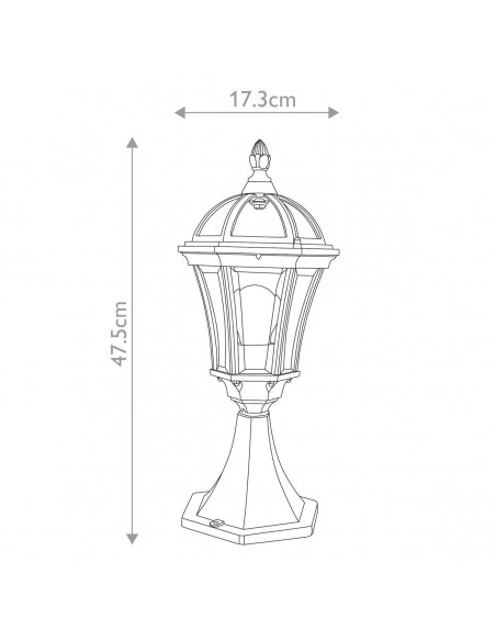 Bedlampe led udendørslamper gammel stil klassiske sokkellamper halvmur