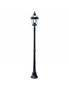 LEDBURY Udendørs lampemast i aluminium og glas H192,4 cm 1 x E27 - Sort/Klar