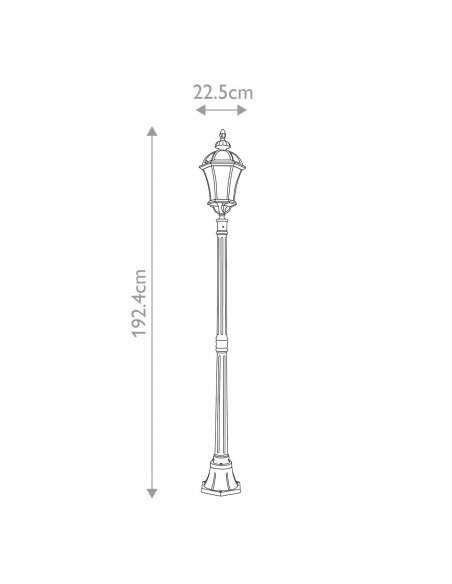 Bedlampe led udendørslamper gammel stil klassiske sokkellamper lampemast