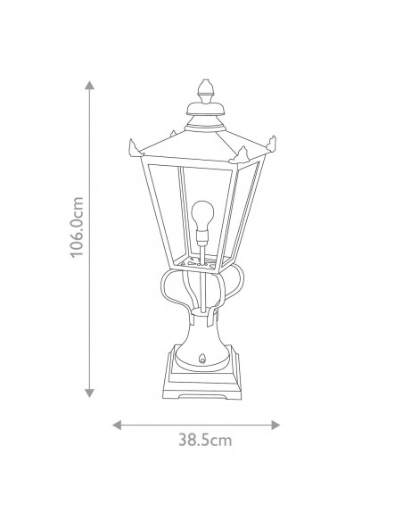 Bedlampe led udendørslamper gammel stil klassiske sokkellamper halvmur