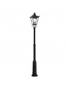 WILMSLOW Udendørs lampemast i aluminium og glas H312,5 cm 1 x E27 - Sort/Klart