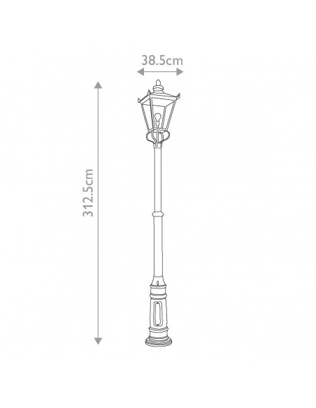 lampemast Bedlampe led udendørslamper gammel stil klassiske sokkellamper