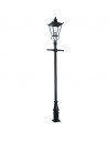 WILMSLOW Udendørs lampemast i aluminium og glas H330 cm 1 x E27 - Sort/Klart
