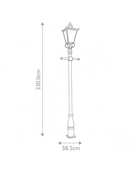 lampemast Bedlampe led udendørslamper gammel stil klassiske sokkellamper