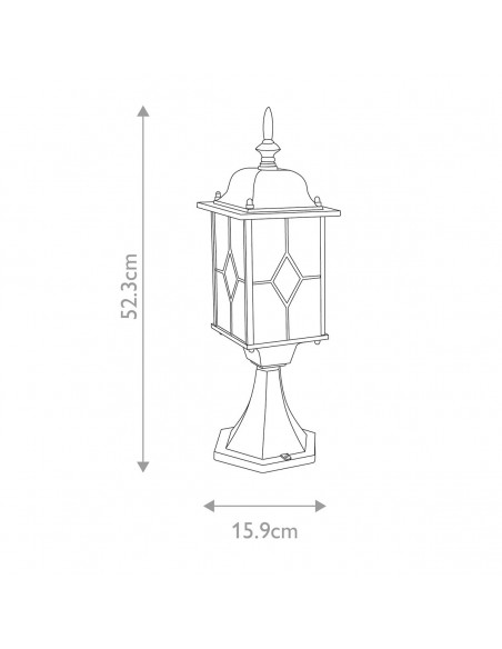 Bedlampe led udendørslamper gammel stil klassiske sokkellamper halvmur