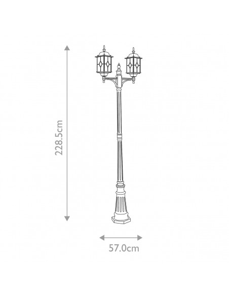 lampemast Bedlampe led udendørslamper gammel stil klassiske sokkellamper