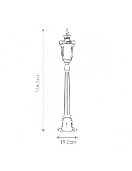 Udendørs bedlampe havelampe klassiske udendørslamper gammel stil