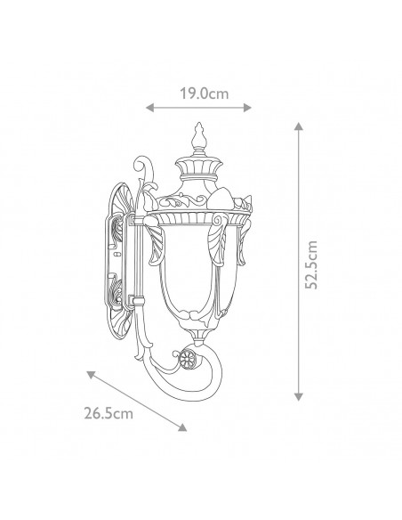 Udendørs væglampe klassisk gammel stil design udendørslamper