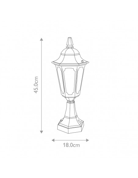 Bedlampe led udendørslamper gammel stil klassiske sokkellamper halvmur