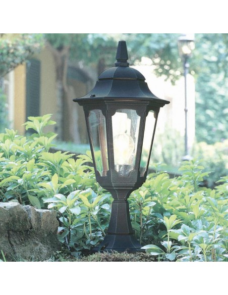 Bedlampe led udendørslamper gammel stil klassiske sokkellamper halvmur