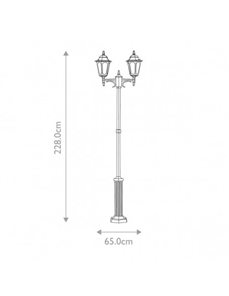 Bedlampe led udendørslamper gammel stil klassiske lampemast