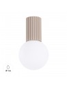 HALO Badeværelseslampe i aluminium og glas Ø12 cm 1 x G9 - Taupe/Hvid