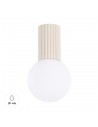 HALO Badeværelseslampe i aluminium og glas Ø12 cm 1 x G9 - Beige/Hvid