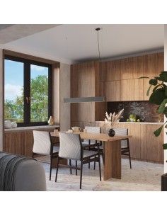 langbordspendel pendel langbord køkkenø loftlampe led sort belysning 2