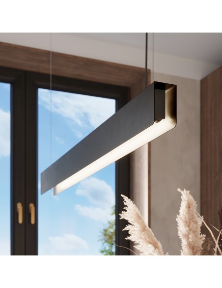 langbordspendel pendel langbord køkkenø loftlampe led sort belysning