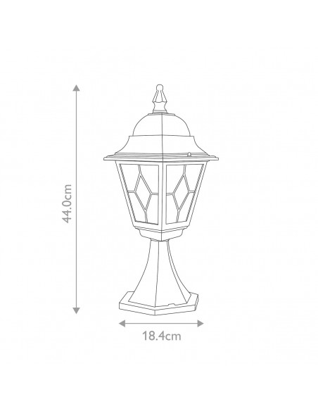 Bedlampe led udendørslamper gammel stil klassiske sokkellamper halvmur