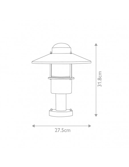 Bedlampe led udendørslamper gammel stil klassiske sokkellamper halvmur