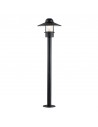 KLAMPENBORG Udendørs bedlampe i rustfri stål og glas H101,8 cm 1 x E27 - Sort/Klart