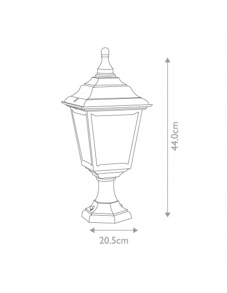 Bedlampe led udendørslamper gammel stil klassiske sokkellamper halvmur