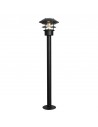 HELSINGØR Udendørs bedlampe i rustfri stål og glas H100 cm 1 x E27 - Sort/Klart
