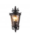 BALTIMORE Udendørs væglampe i aluminium og glas H43,2 cm 1 x E27 - Antik bronze/Rav