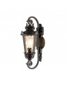 BALTIMORE Udendørs væglampe i aluminium og glas H55 cm 1 x E27 - Antik bronze/Rav