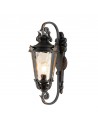 BALTIMORE Udendørs væglampe i aluminium og glas H69 cm 1 x E27 - Antik bronze/Rav